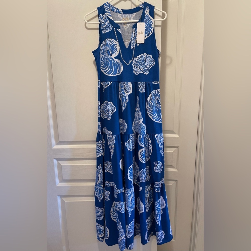 Lilly Pulitzer Sydnee Maxi Dress Shell of a Good Time Size XS